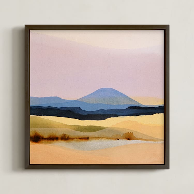 "Violet Desert Breeze" - Art Print in Violet by Shina Choi - Framed