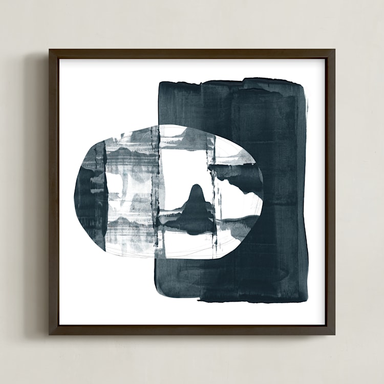 "Night" - Art Print in Indigo by Lorent and Leif - Framed