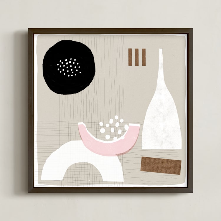 "Associate 1" - Art Print in Modern neutrals by Francesca Iannaccone - Framed