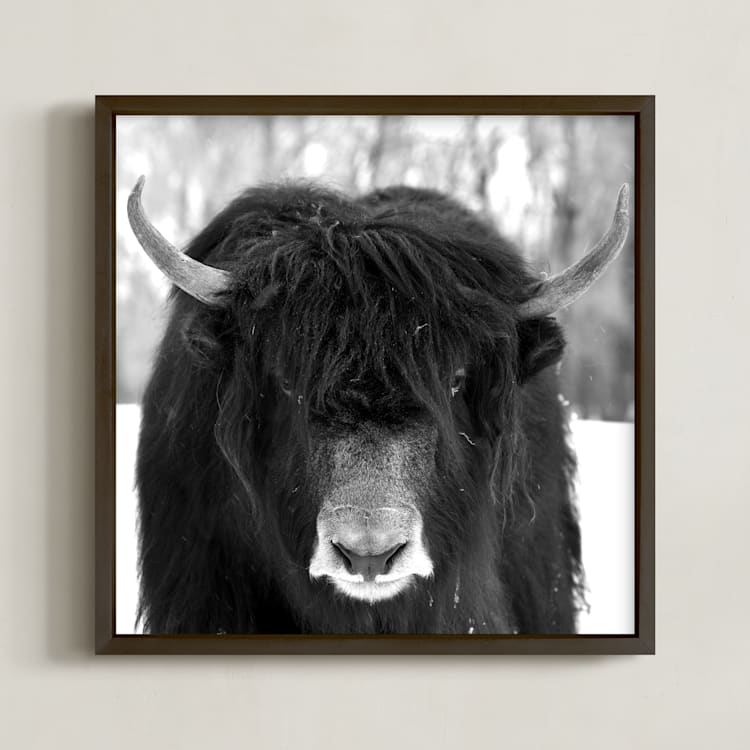 "Winter's Soul" - Art Print in Onyx by Leslie Le Coq - Framed