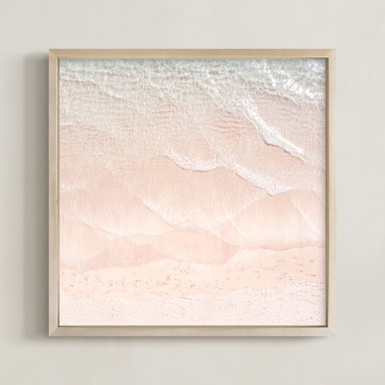 "Barefoot Dream" - Art Print in Blush by Tania Medeiros - Framed
