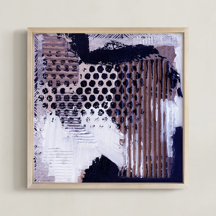 "Trip" - Art Print in mauve by Amanda Phelps - Framed