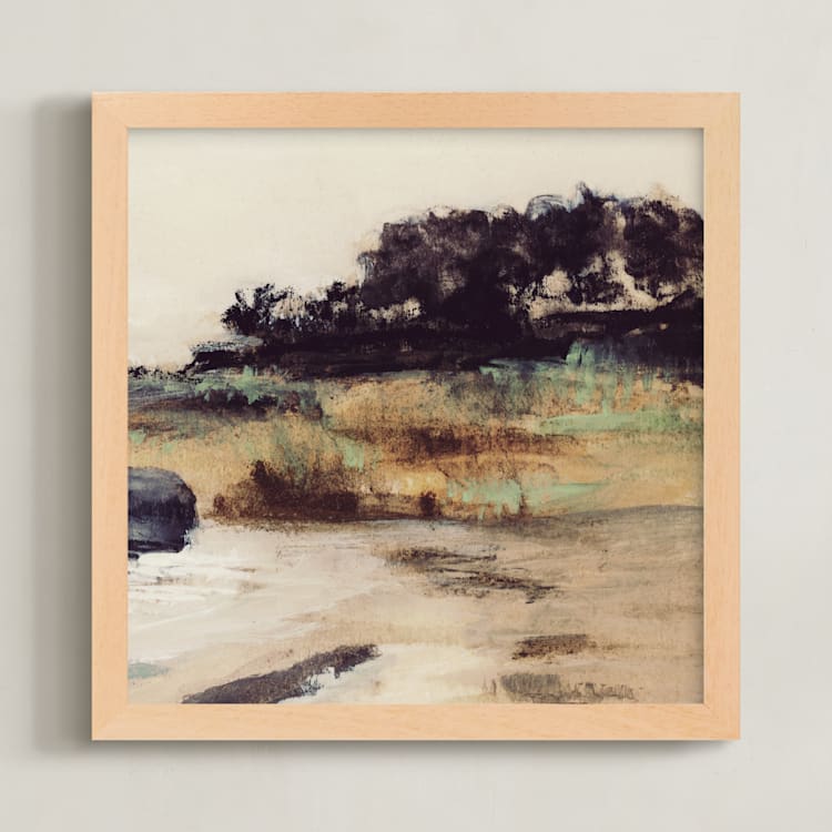 "George II" - Art Print in Tan by Mande Calhoun - Framed