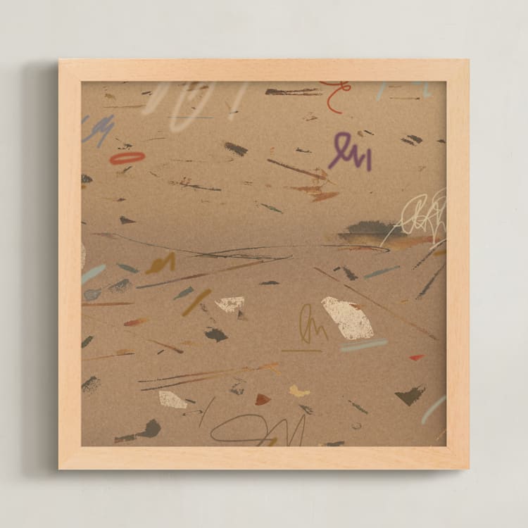 "Free_1" - Art Print in Brown by Shiho Whitehead - Framed