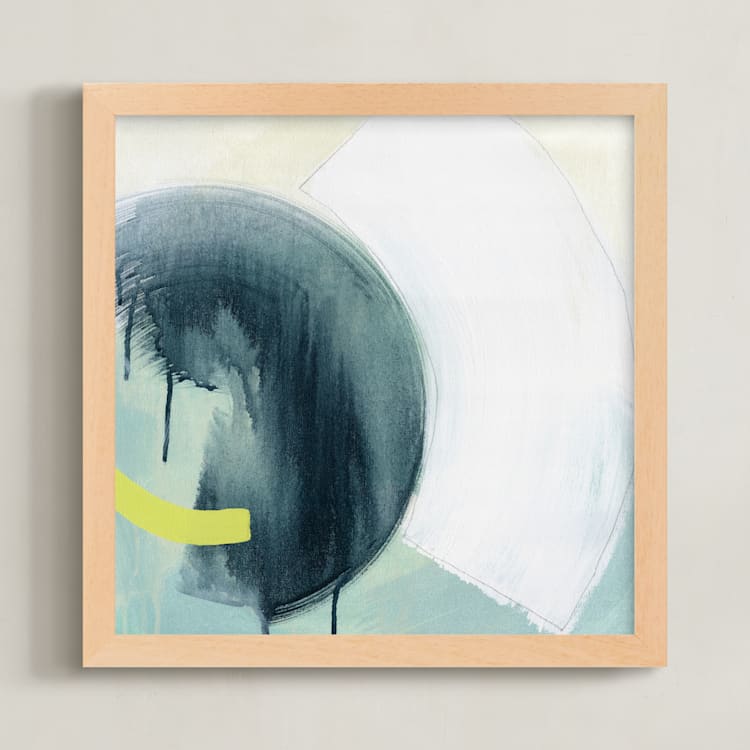 "Half of the Whole" - Art Print in Sea Foam Green by Kirsta Benedetti - Framed