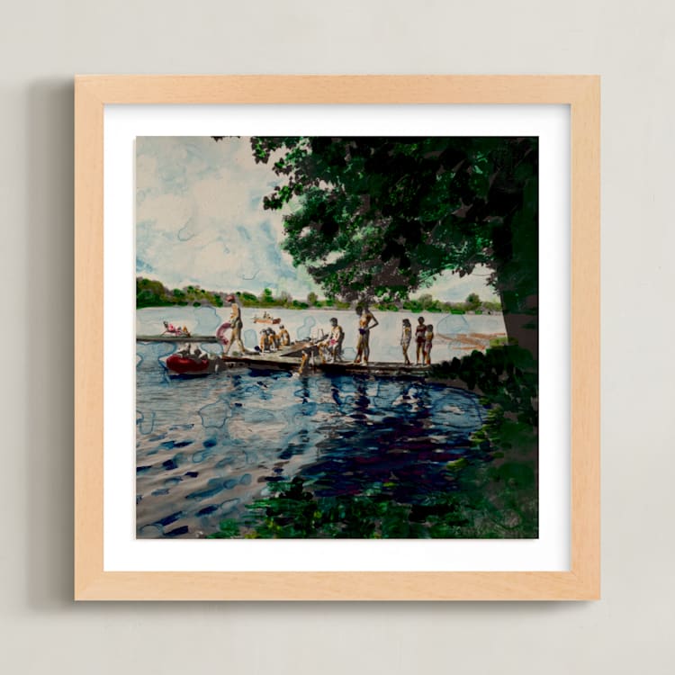 "Color Photography: Lake" - Art Print in Water by Sumak Studio - Framed