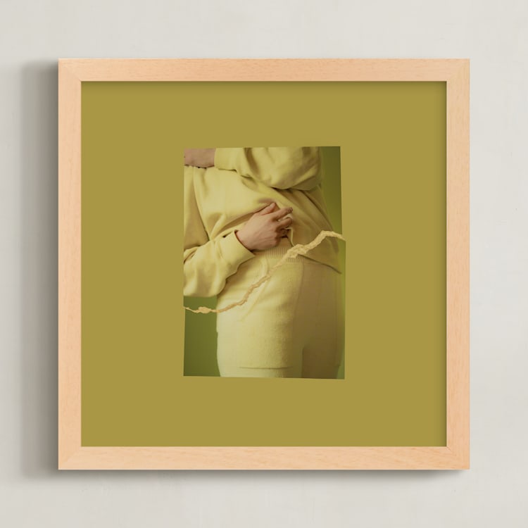 "More Beautiful Than Before" - Art Print in Velvet Saffron by Kelsey Mucci - Framed