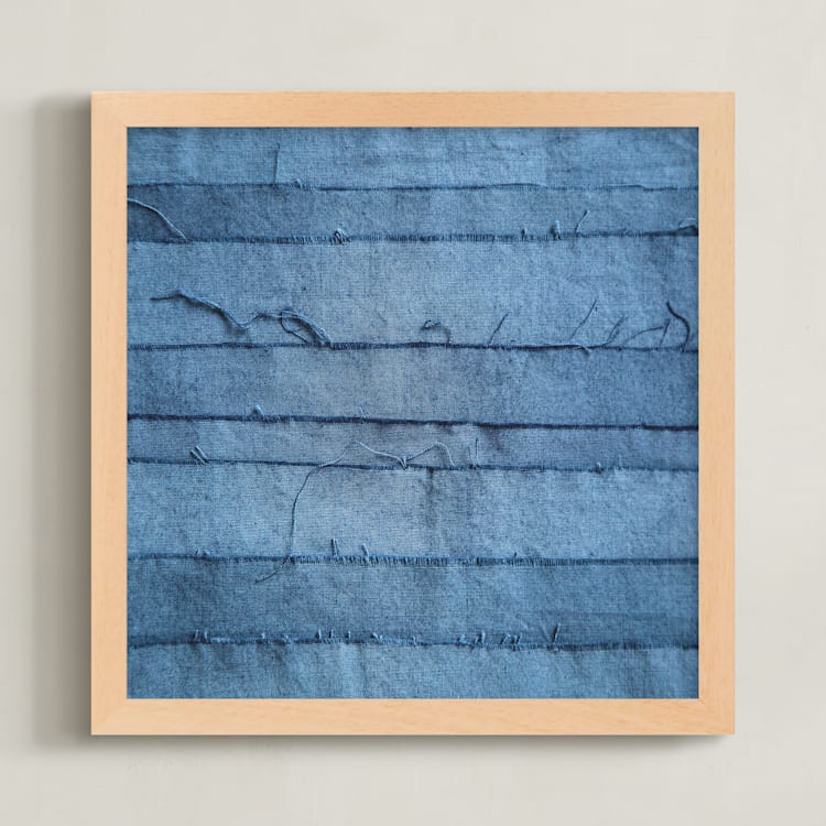 "Gathered Remnants II" - Art Print in Regal Blue by Debra Pruskowski - Framed