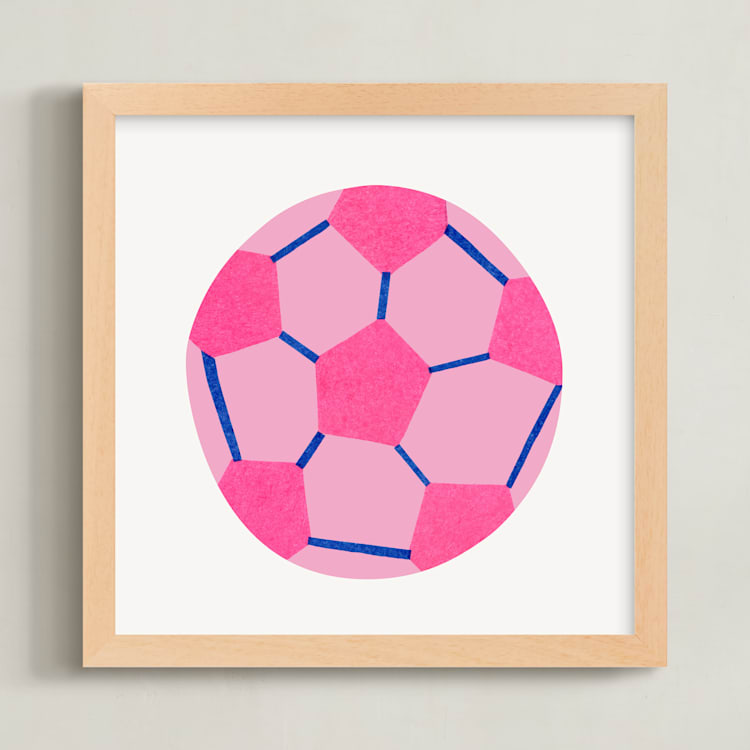 "Electric Sports 2" - Art Print in Cobalt by Carrie Moradi - Framed