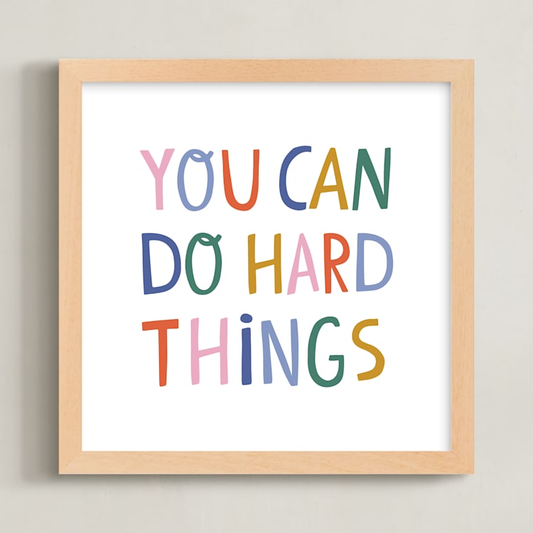 "You can" - Art Print in Gumdrops by Nadia Hassan - Framed
