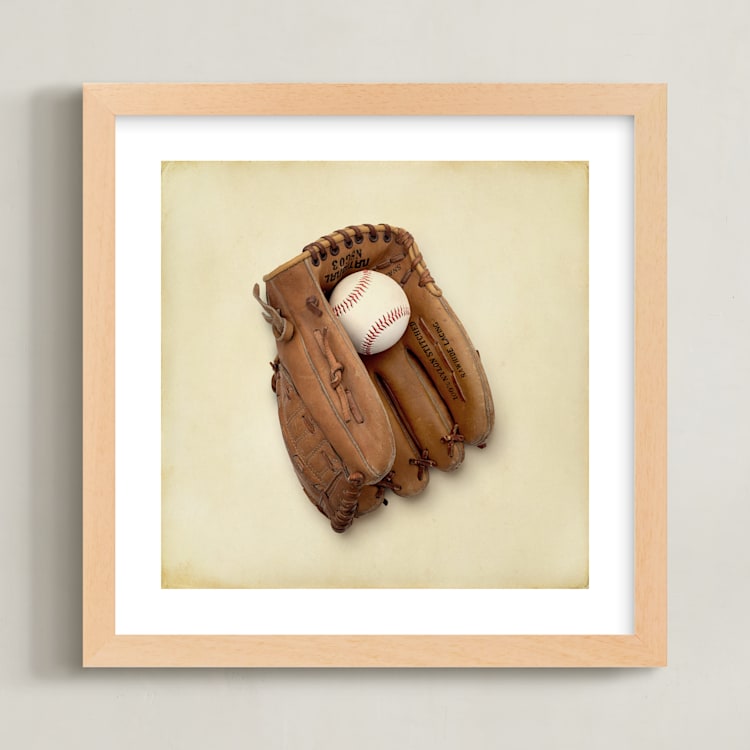 "Sport Soul" - Art Print in Sand by Paola Benenati - Framed
