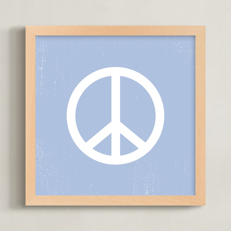 "Coast Vibes II" - Art Print in Coastal Blue by Itsy Belle Studio - Framed