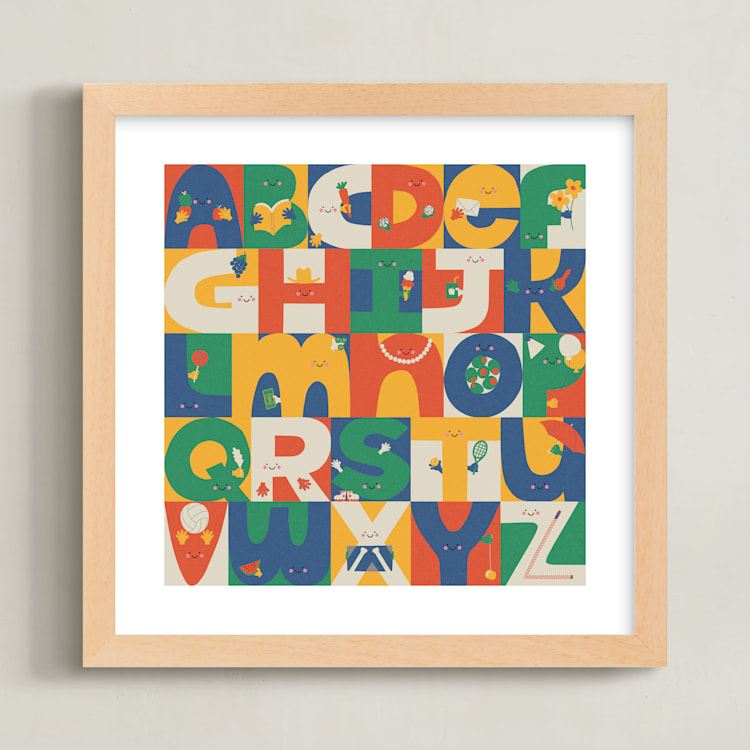 "Alphabet Characters" - Art Print in Picnic by Ampersand Design Studio - Framed