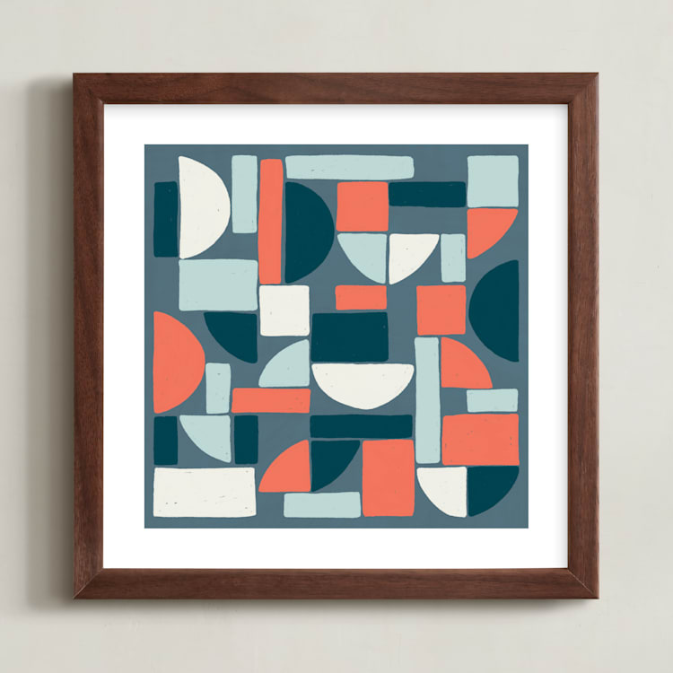 "Coming Together" - Art Print in Provincial by Betsy Siber - Framed