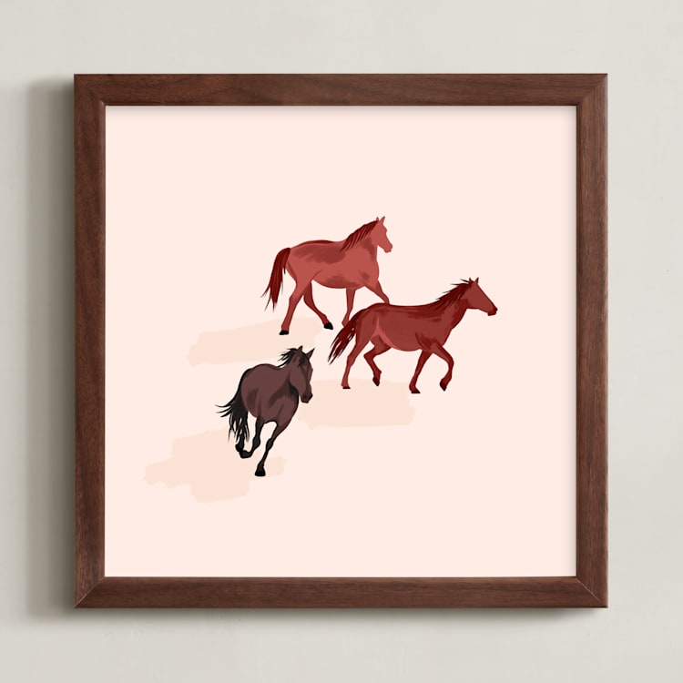 "Howdy Partner 2" - Art Print in Cream by Gabrielle Neil - Framed