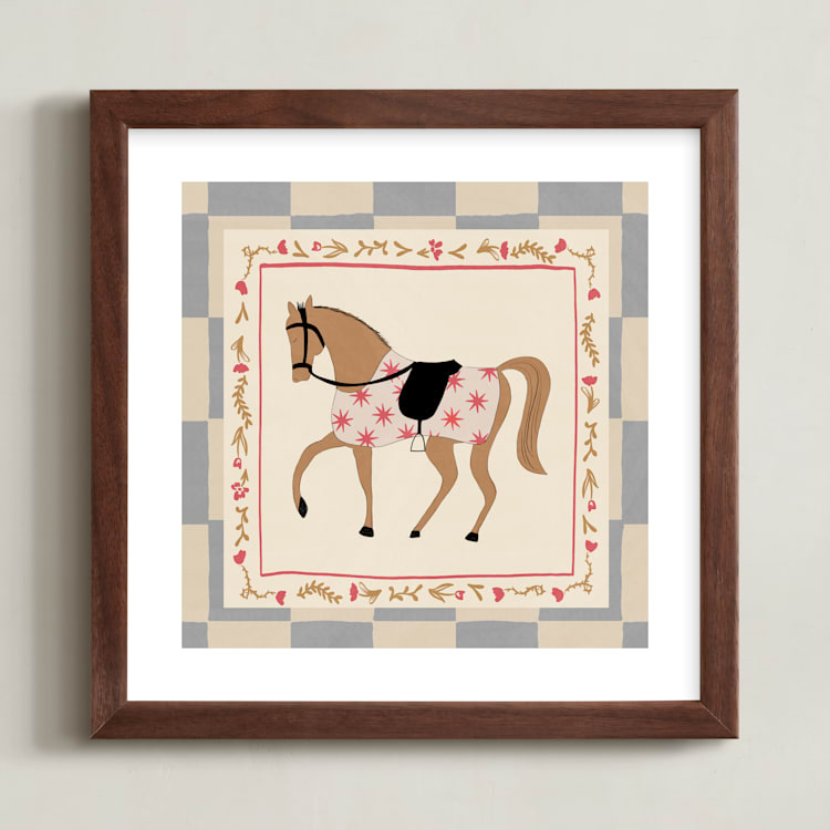 "Dream Pony" - Art Print in Sky by Maja Cunningham - Framed