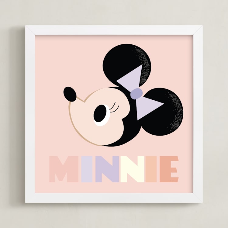"Minnie" - Art Print in Blush by Angela Thompson - Framed