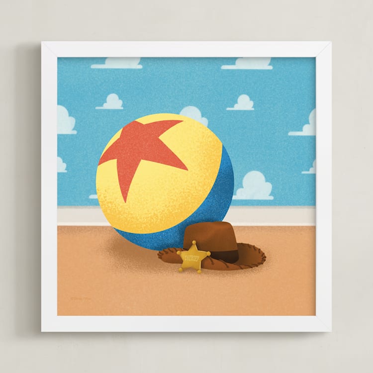 "You Got a Friend in Me" - Art Print in Sky by Ana Peake - Framed
