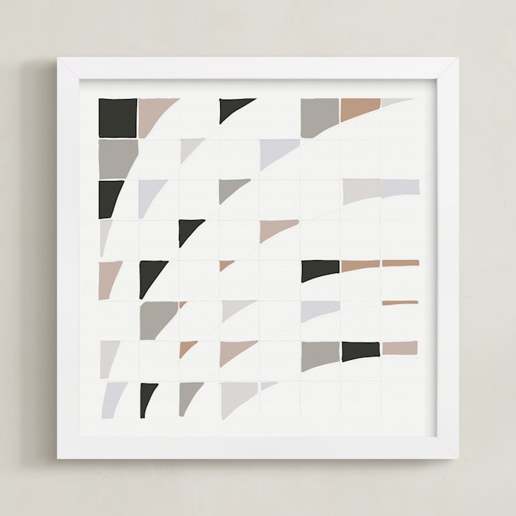 "Insight" - Art Print in Desert rose by Jennifer Morehead - Framed