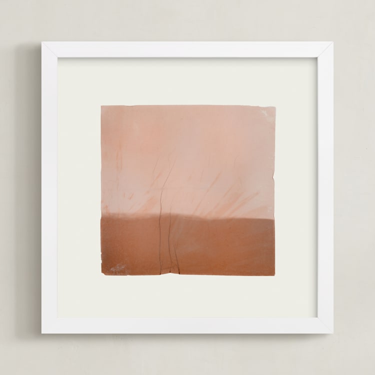 "Quatrain 3" - Art Print in Cranberry by Kamala Nahas - Framed