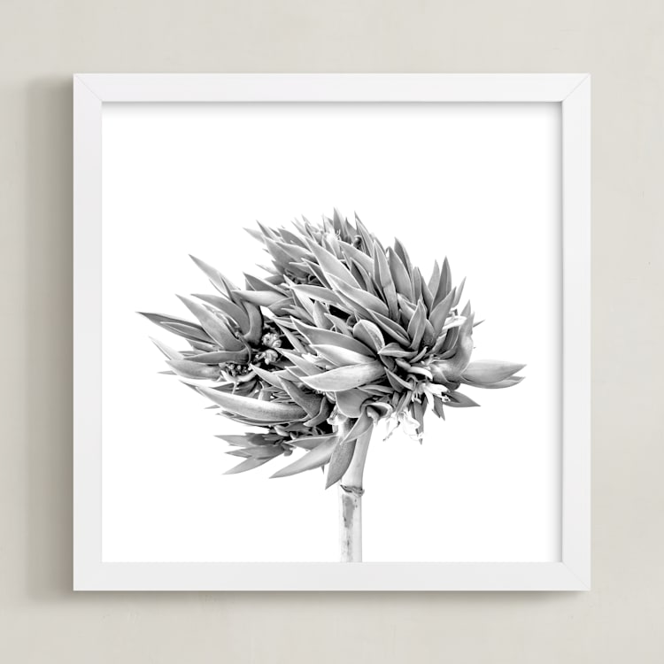 "Abode 2" - Art Print in Silver Grey by Lisa Sundin - Framed