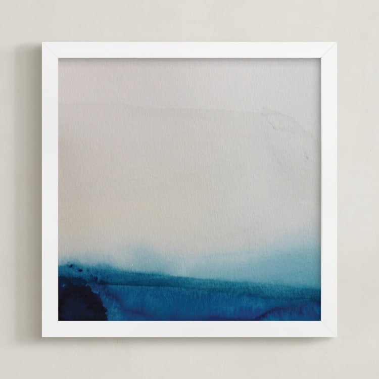 "Lands 11" - Art Print in turquoise by Nell Waters Bernegger - Framed