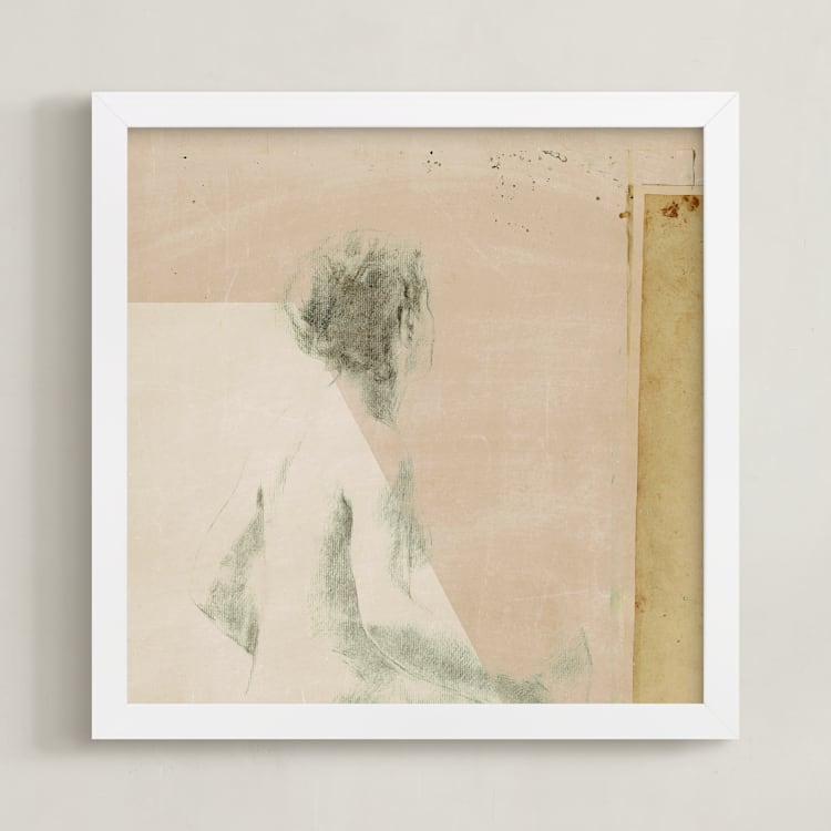 "Morning Light" - Art Print in neutral glow by Debra Pruskowski - Framed