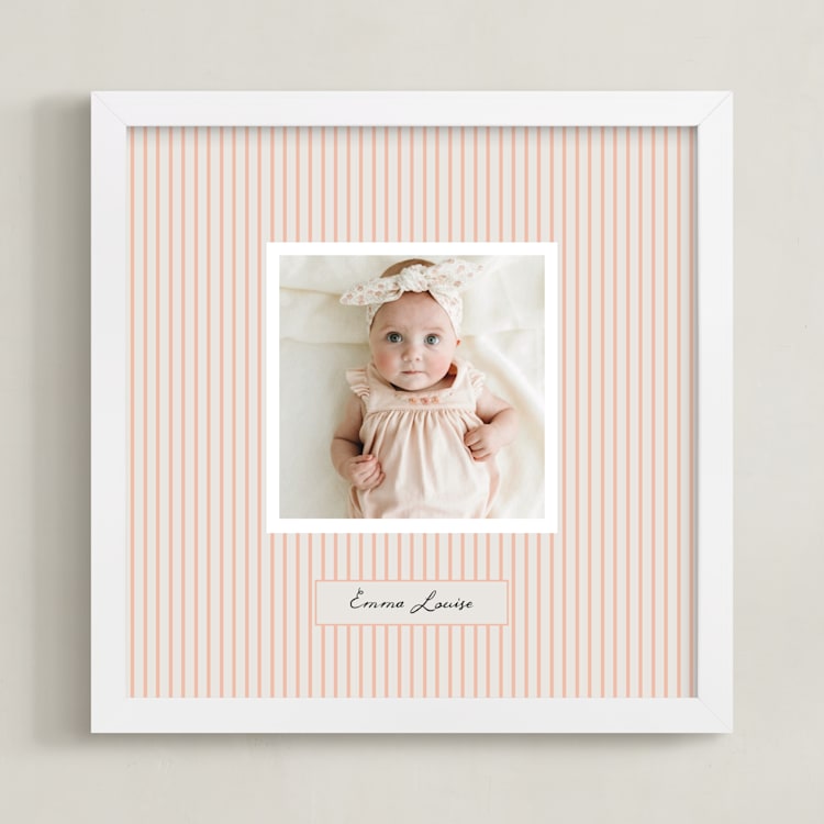 "Framed Photo: Preppy Stripes" - Framed Photo in Cantelope by Benita Crandall - Framed