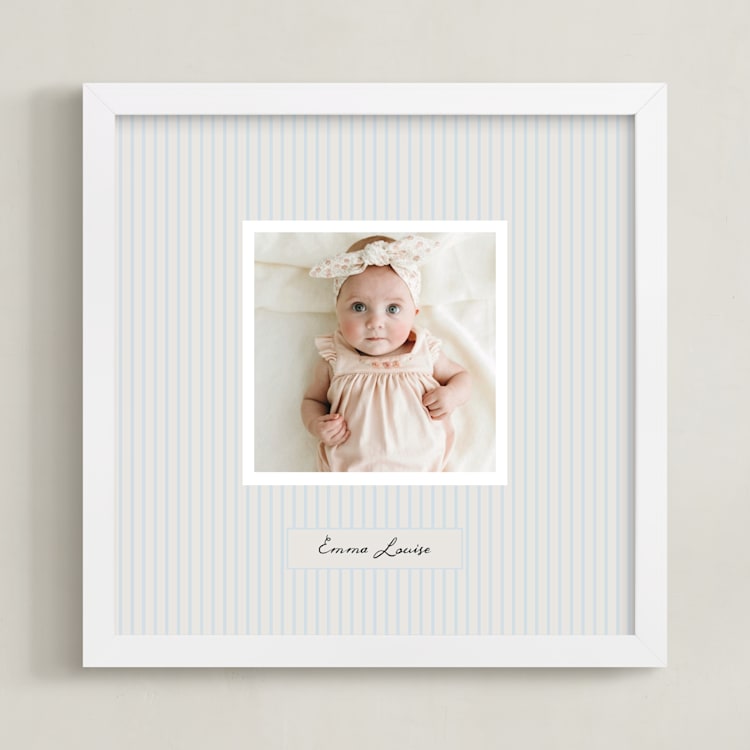 "preppy stripes" - Framed Photo in Peacock by Benita Crandall - Framed