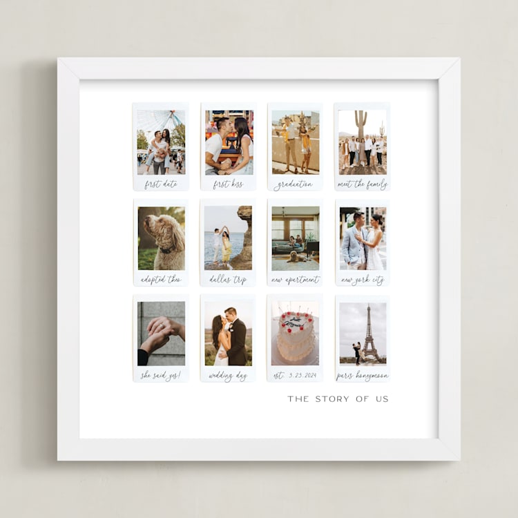 "Twelve Photo: Square Framed Photo" - Framed Photo in White by Olivia Kanaley Inman - Framed