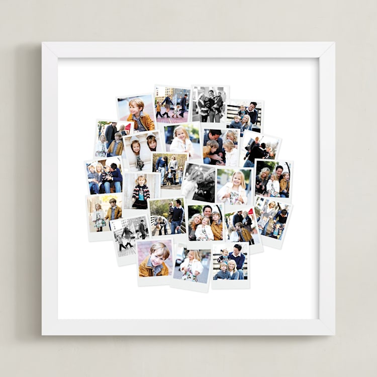 "Circle Snapshot Mix® Photo Art" - Framed Photo in White by Minted - Framed