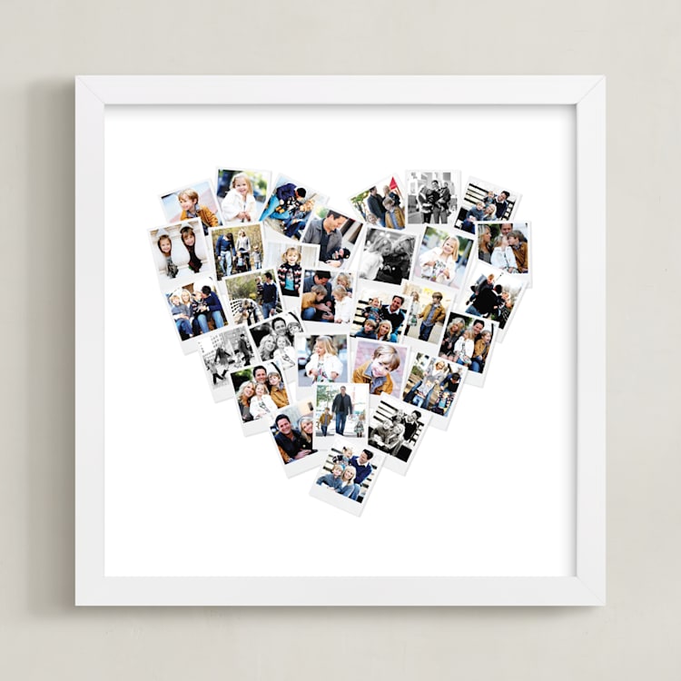 "Heart Snapshot Mix® Photo Art" - Framed Photo in White by Minted - Framed
