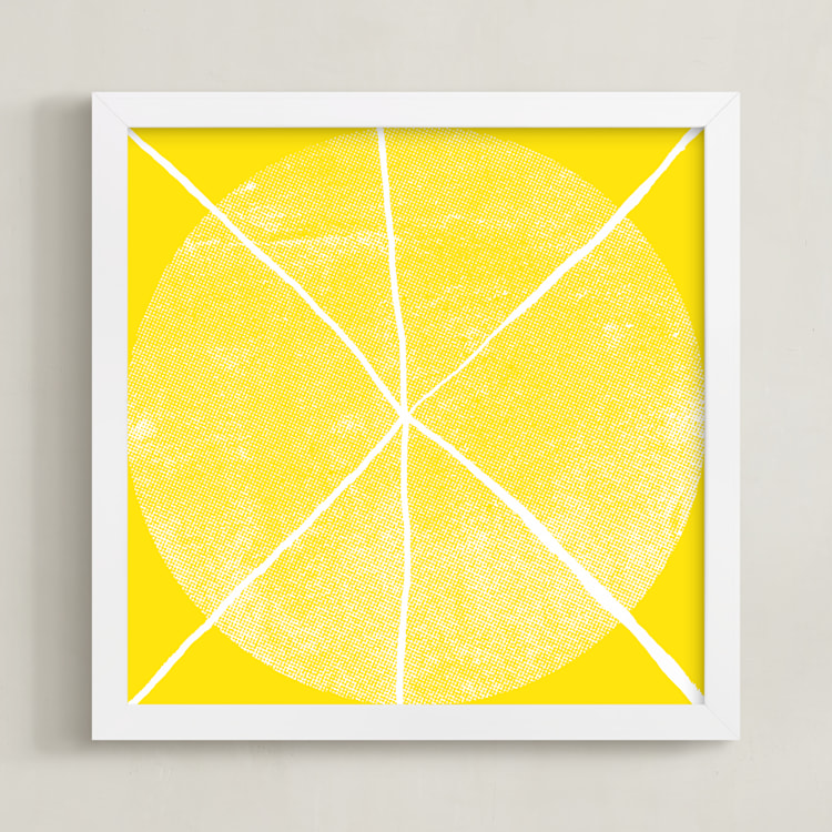 "Lemonade & Moonbeams" - Art Print in Lemon by Kerry Doyle - Framed