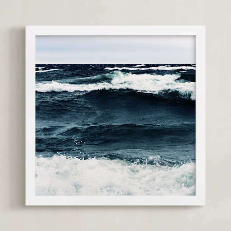 "Beautiful Unrest" - Art Print in Deep Blue by ALICIA BOCK - Framed