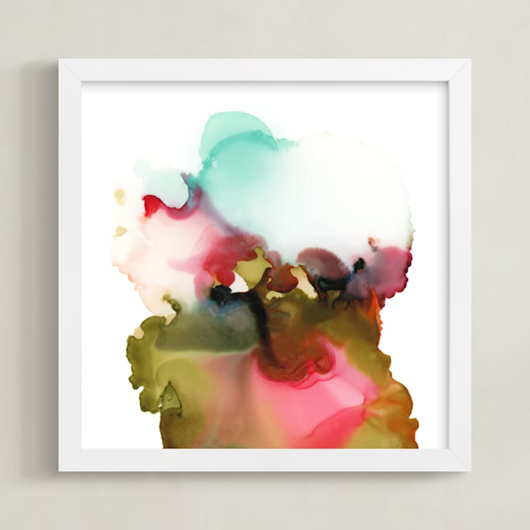 "Organism No4" - Art Print in Rose by Marta Spendowska - Framed