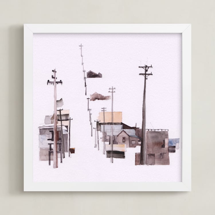 "Bodie Ghosttown" - Art Print in Bear Brown by Viktoria Eperjesi - Framed