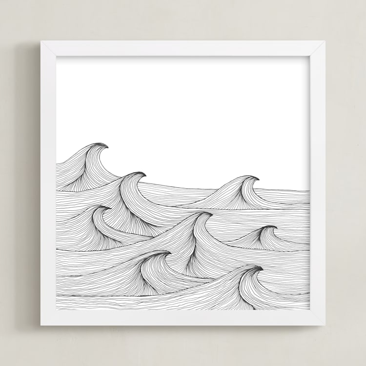 "drift" - Art Print in white by Naomi Ernest - Framed