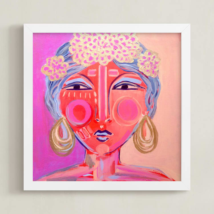 "Idalia" - Art Print in Magenta by Juniper Briggs - Framed