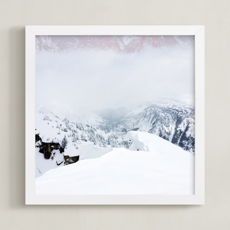 "Targhee Ridge" - Art Print in Fog by Gaucho Works - Framed