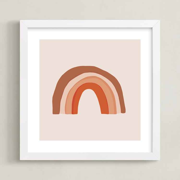 "After the Rain" - Art Print in Desert Rose by Alicia Schultz - Framed