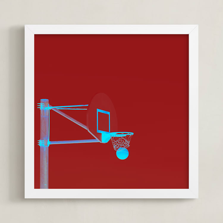 "Court Pop 1" - Art Print in Neon Game by Tania Medeiros - Framed