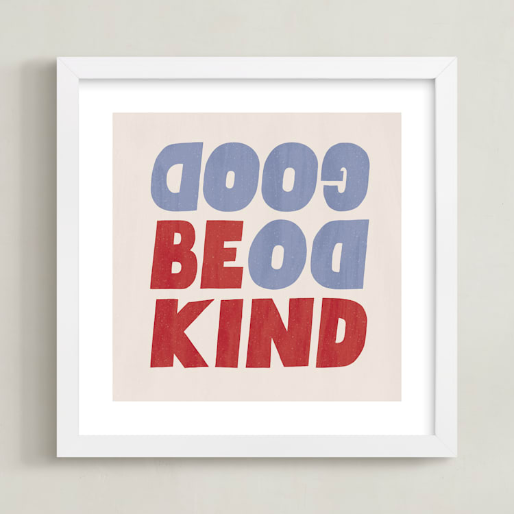 "Words to Grow On" - Art Print in Patriotic by Carrie ONeal - Framed
