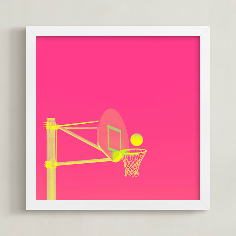 "Court Pop 2" - Art Print in Tutti Frutti by Tania Medeiros - Framed