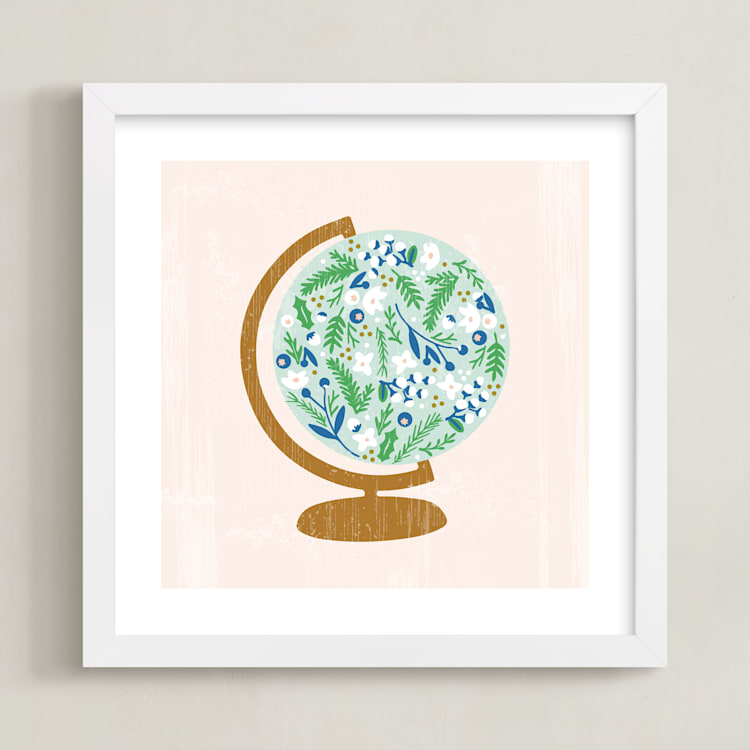 "Global Flor" - Art Print in mountain meadow by Marabou Design - Framed