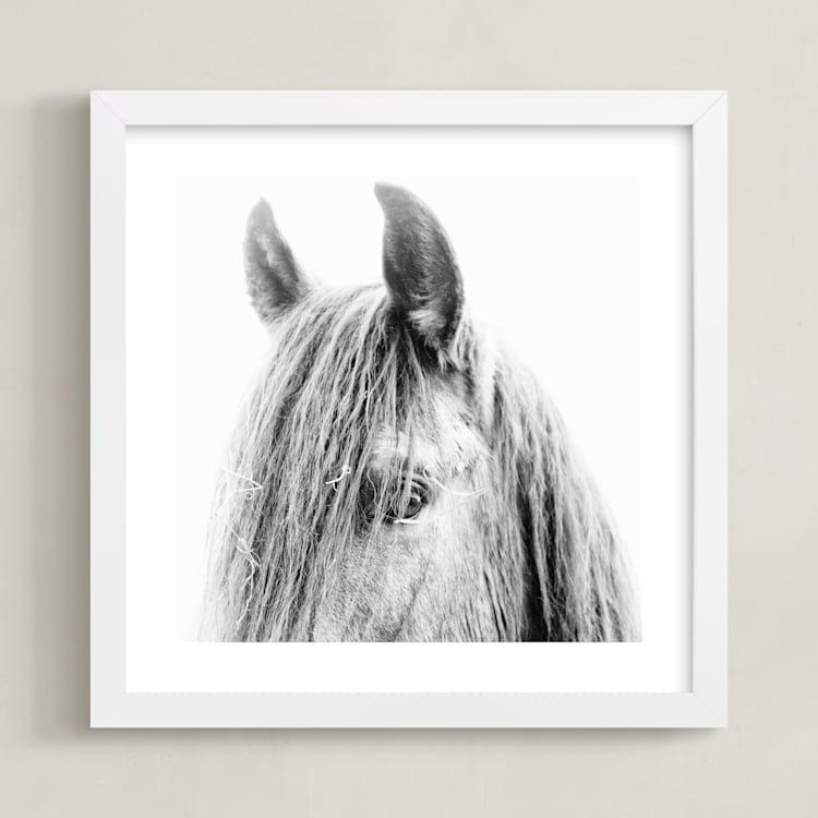 "sundance" - Art Print in Slate by Robin Ott - Framed