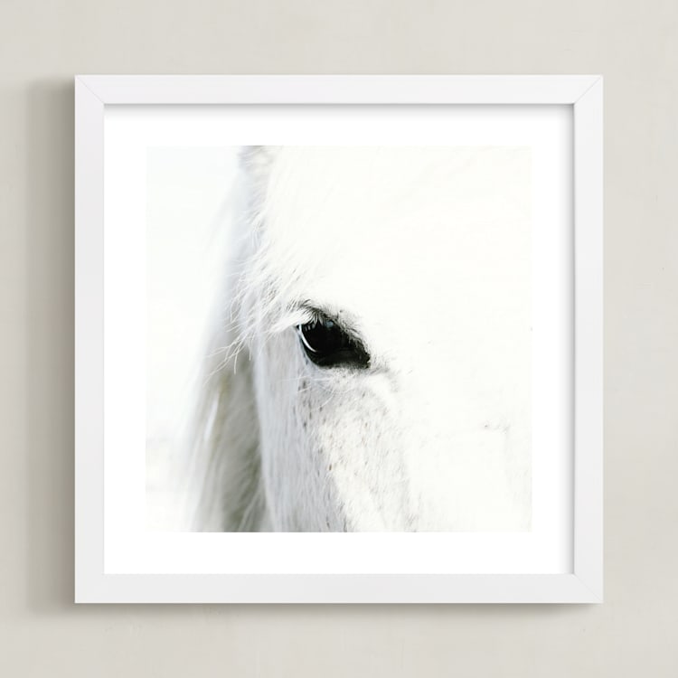 "Behold" - Art Print in Snow by Robin Ott - Framed