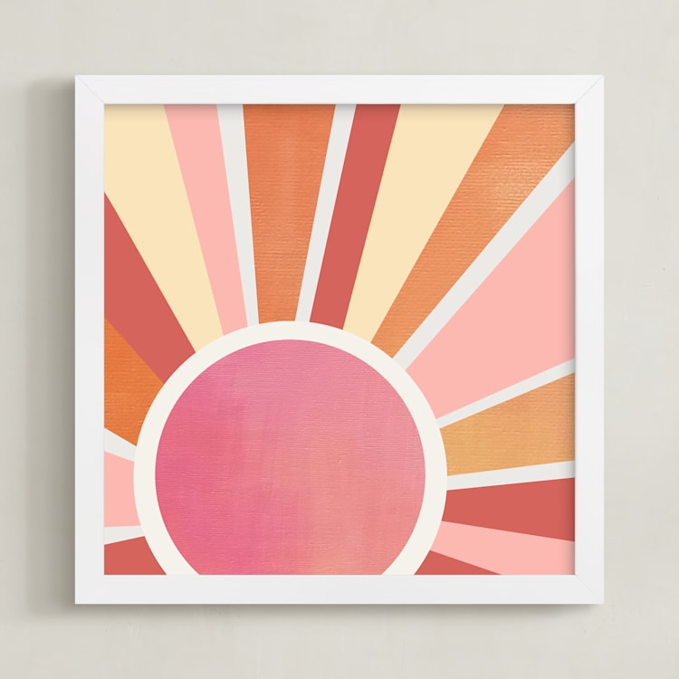 "ombre sun" - Art Print in Sunset by AlisonJerry - Framed