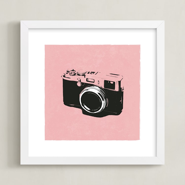 "Strike a Pose" - Art Print in Cotton Candy by Ilene Guy - Framed
