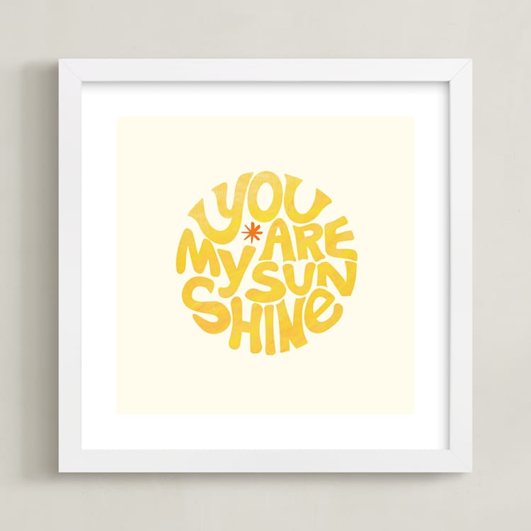 "Forever Sunshine" - Art Print in Sunflower by Carrie ONeal - Framed