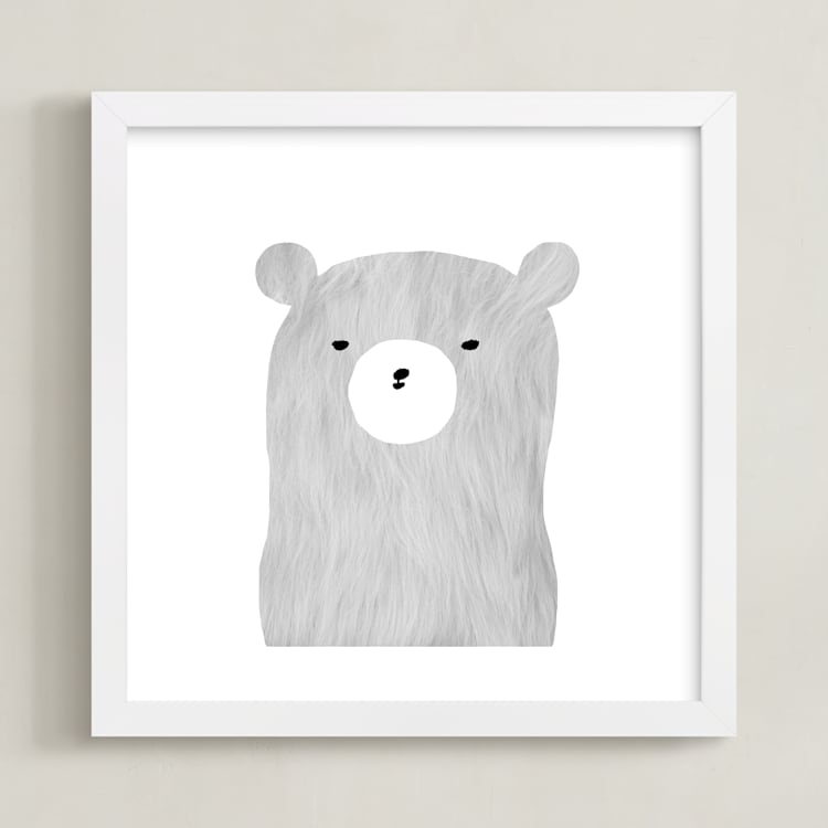 "furry bear" - Art Print in furry bear by Susanne Kasielke - Framed